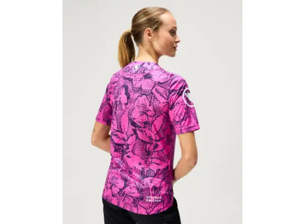 Endura LTD Grid Floral women's jersey short sleeve Pink Pop