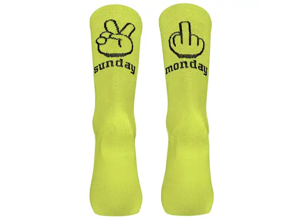 Northwave Sunday Monday cycling socks Yellow Fluo