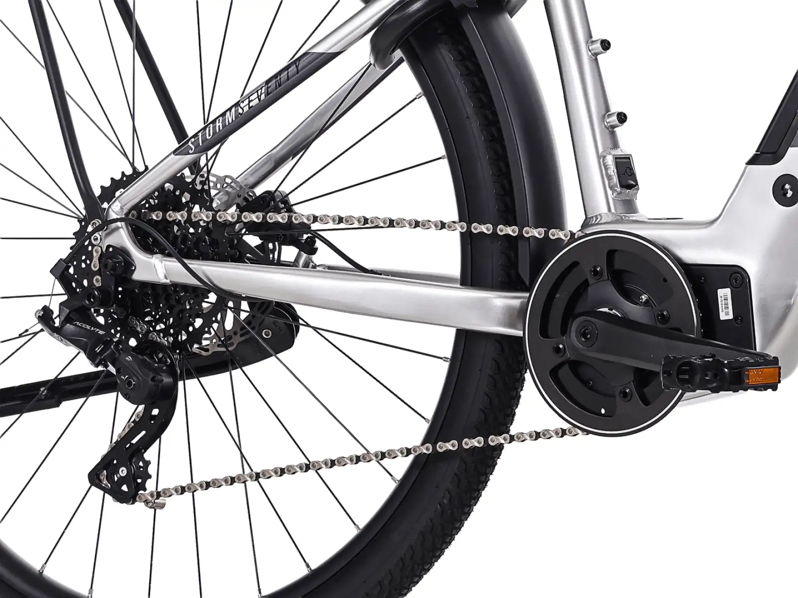 Rock Machine eSTORM 70 TOUR mountain e-bike Gloss Silver/Black/Grey