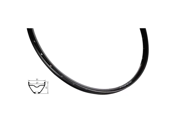 Force XC DISC 622x27 32 holes rim black