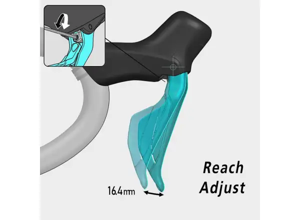 Shimano GRX BR-RX410 + BL-RS717 front (left) disc brake, J-kit, polymer with cooler