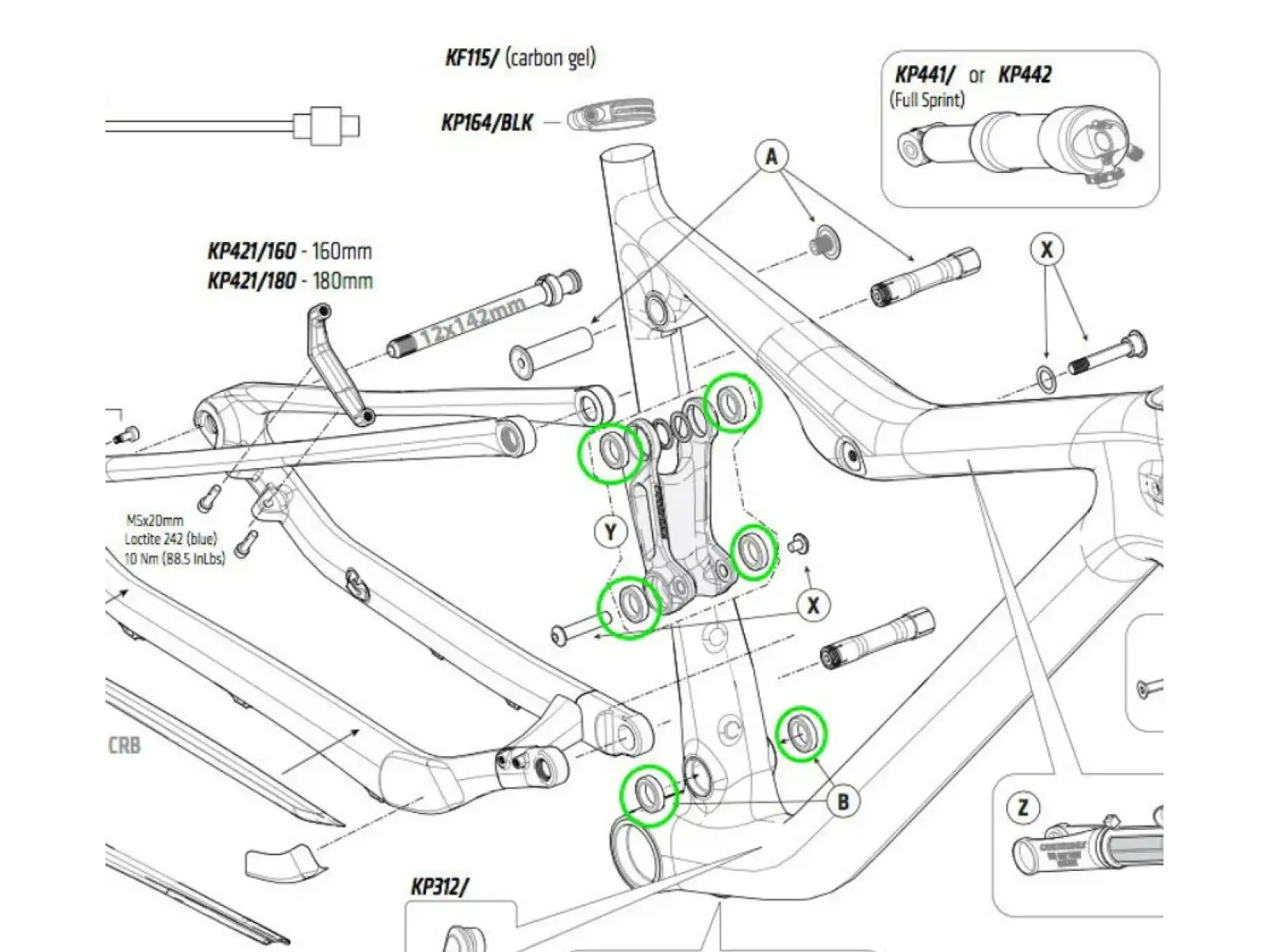 Cannondale Scalpel Si Pivot Bearings set