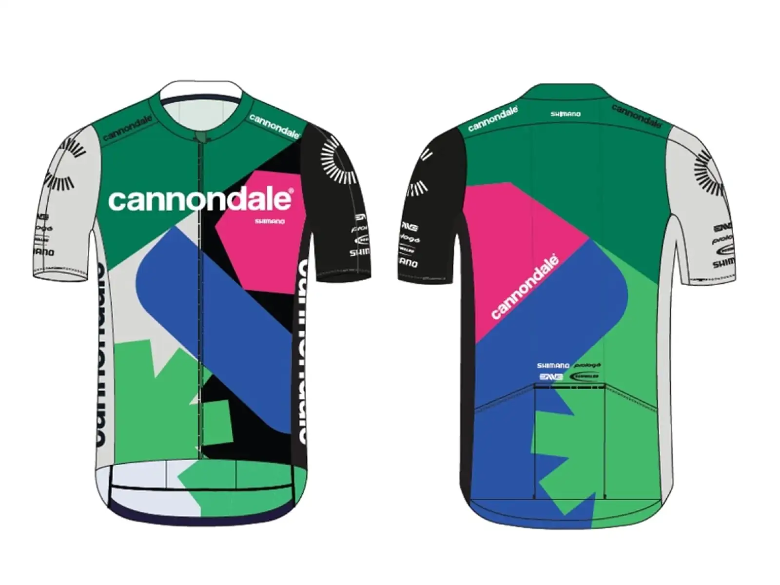 Cannondale CFR Replica men's jersey short sleeve green/blue