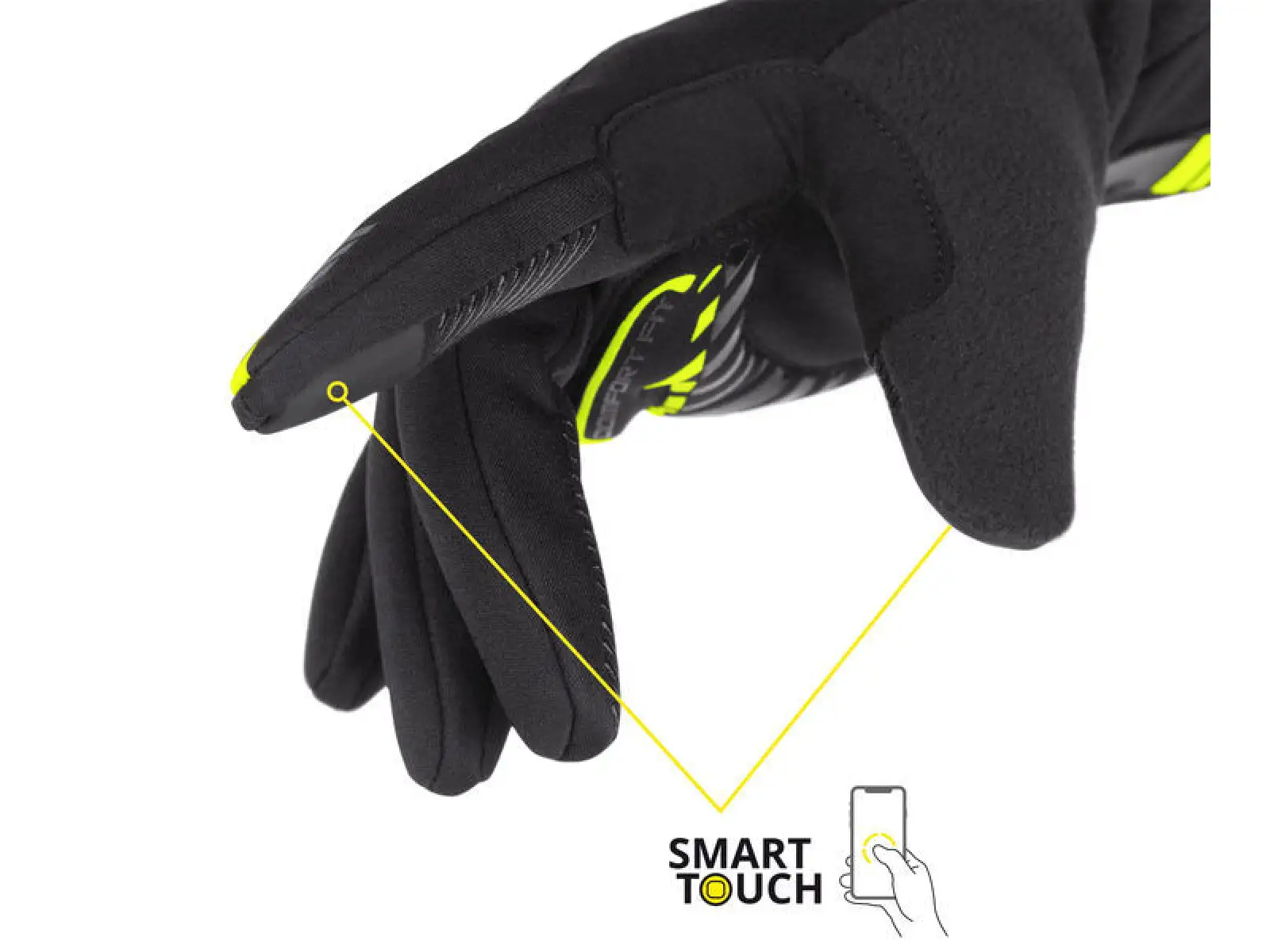 Etape LAKE 2.0 WS+ insulated gloves černá/žlutá fluo