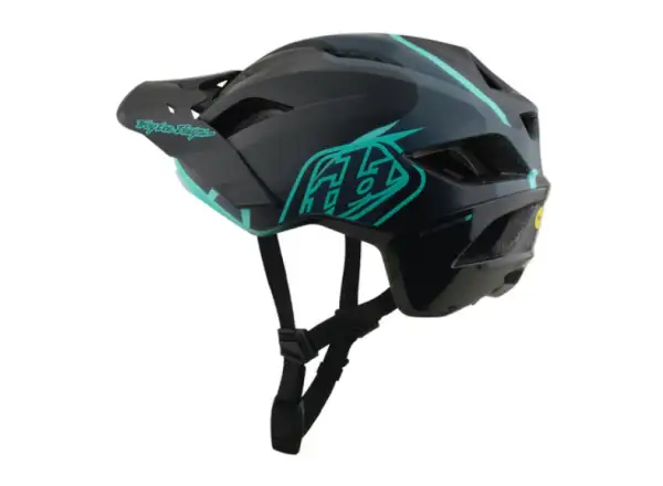 Troy Lee Designs Flowline SE MIPS helmet Badge Carbon/Real Teal