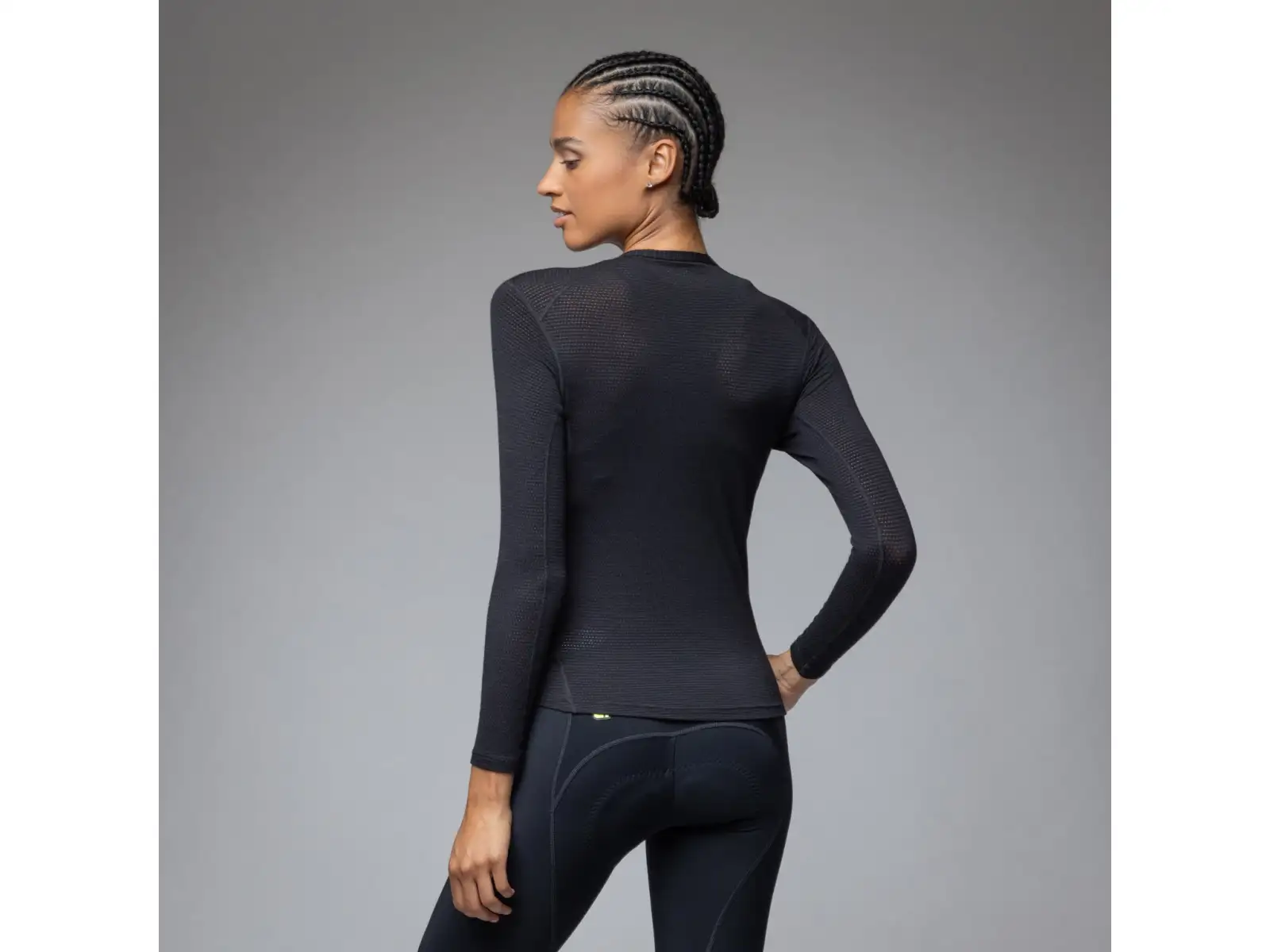 Alé Intimo Merino women's base layer shirt long sleeve Black