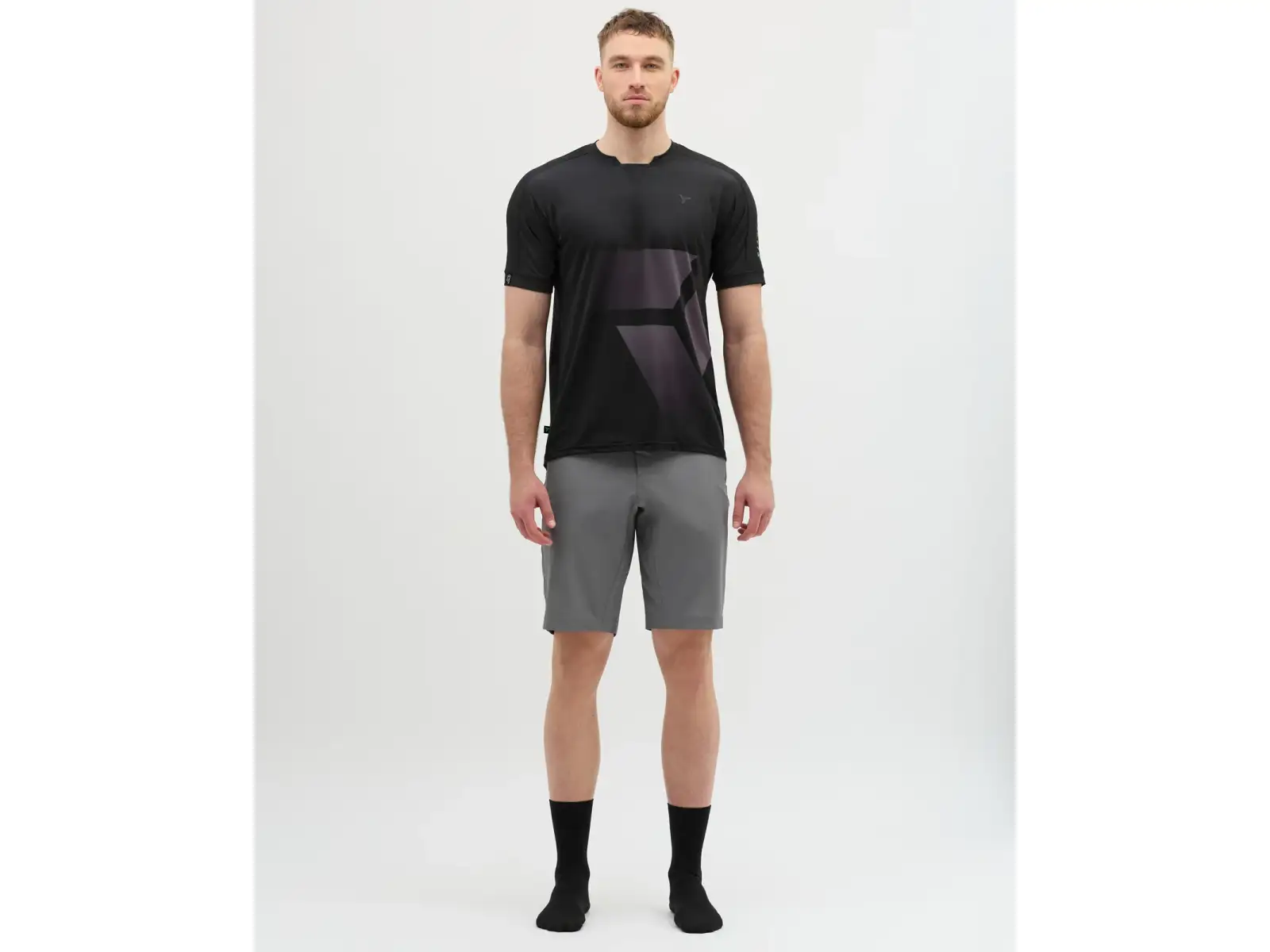 Silvini Gallo men's loose jersey short sleeve Black/Grey