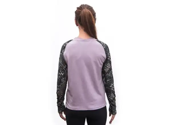 Sensor Merino Blend Impress women's long sleeve shirt Mystic Violet/Zebra