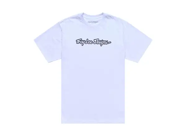Troy Lee Designs Signature men's T-shirt short sleeve White/Black