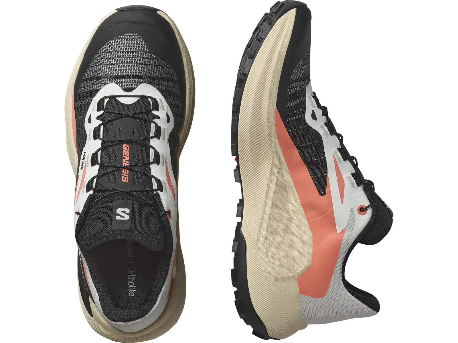 Salomon Genesis women's running shoes Fusion Coral/Tender Peach/Black