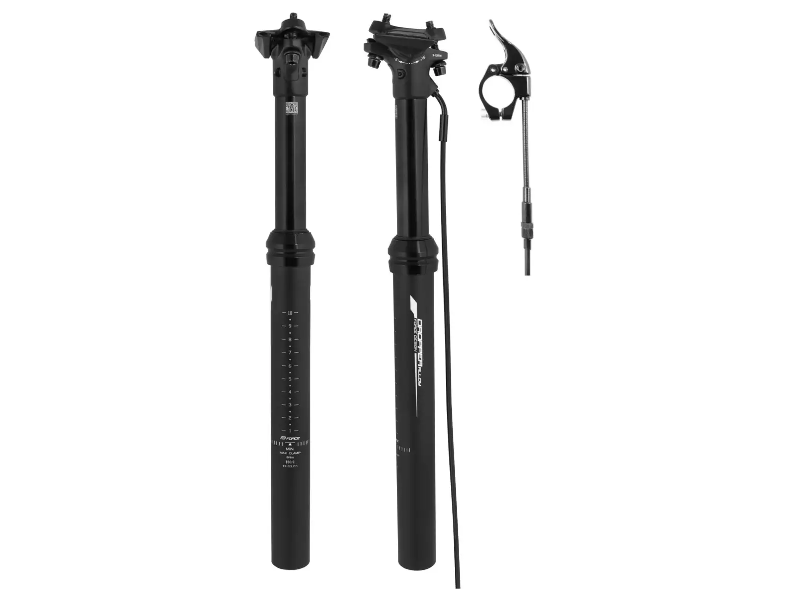 Force Dropper telescopic seatpost 100 mm 31.6x405 mm black