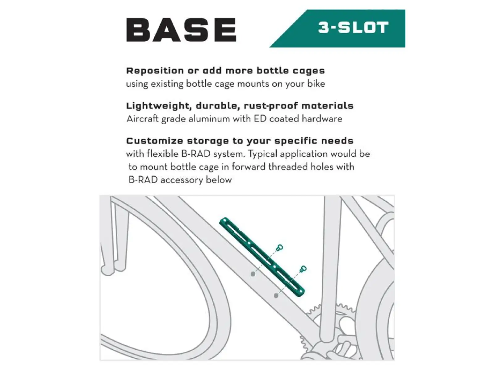 Wolf Tooth B-RAD 3 modular rail on frame