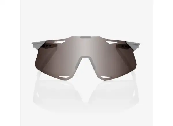 100% Hypercraft Glasses Matte Stone Grey/HiPER Crimson Silver Mirror Lens
