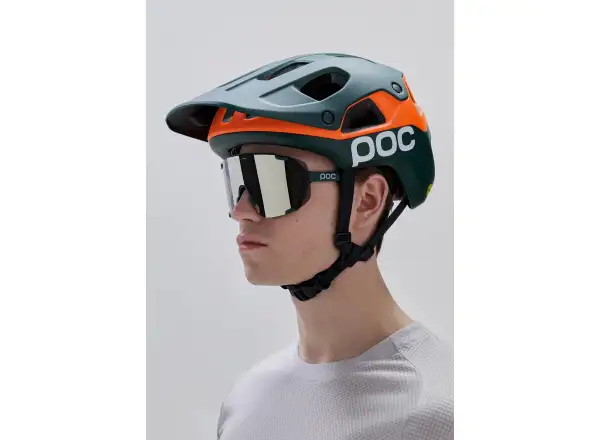 POC Cularis Pure MTB helmet Pargasite Green Matt/Fluorescent Orange Matt