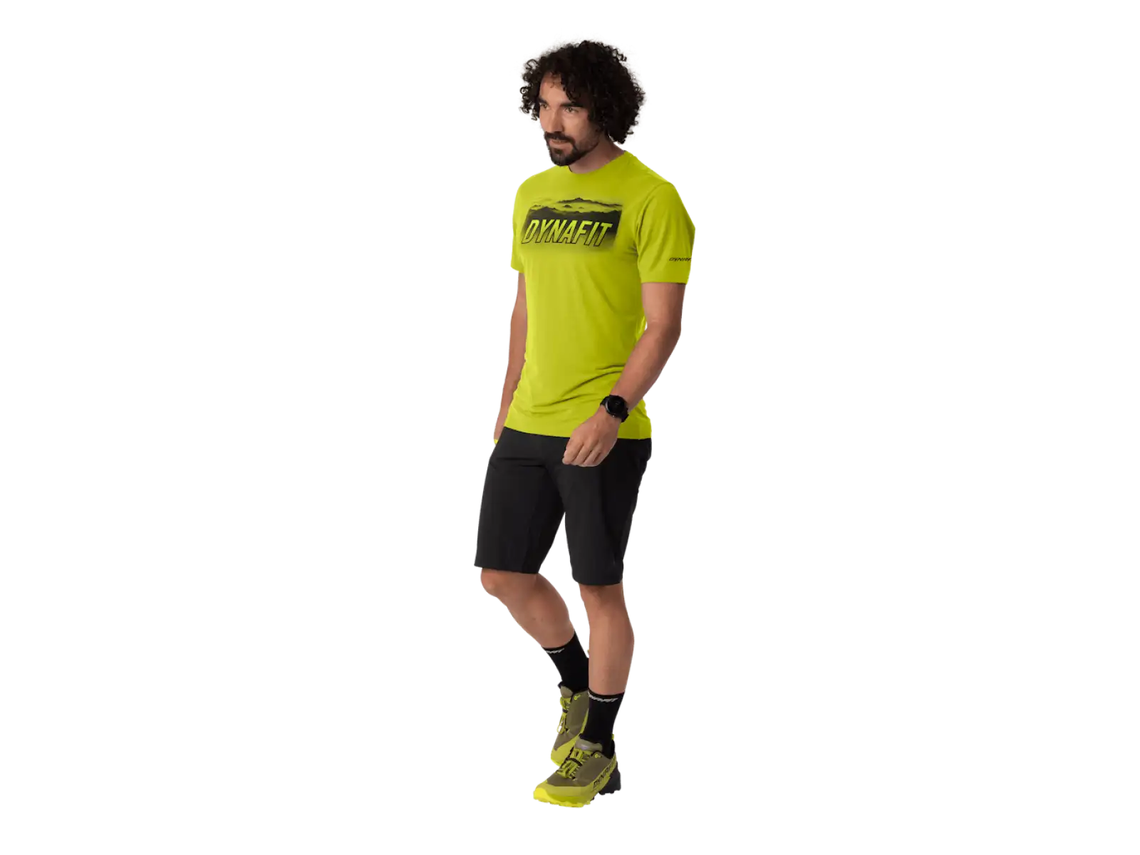 Dynafit Transalper Graphic men's short sleeve T-shirt Golden Lime