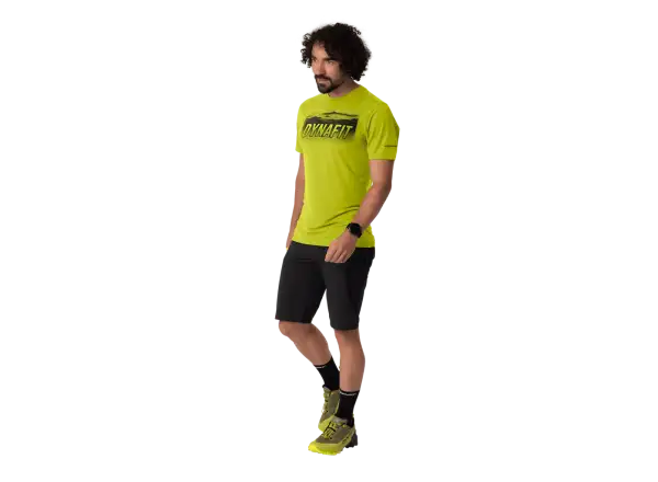 Dynafit Transalper Graphic men's short sleeve T-shirt Golden Lime