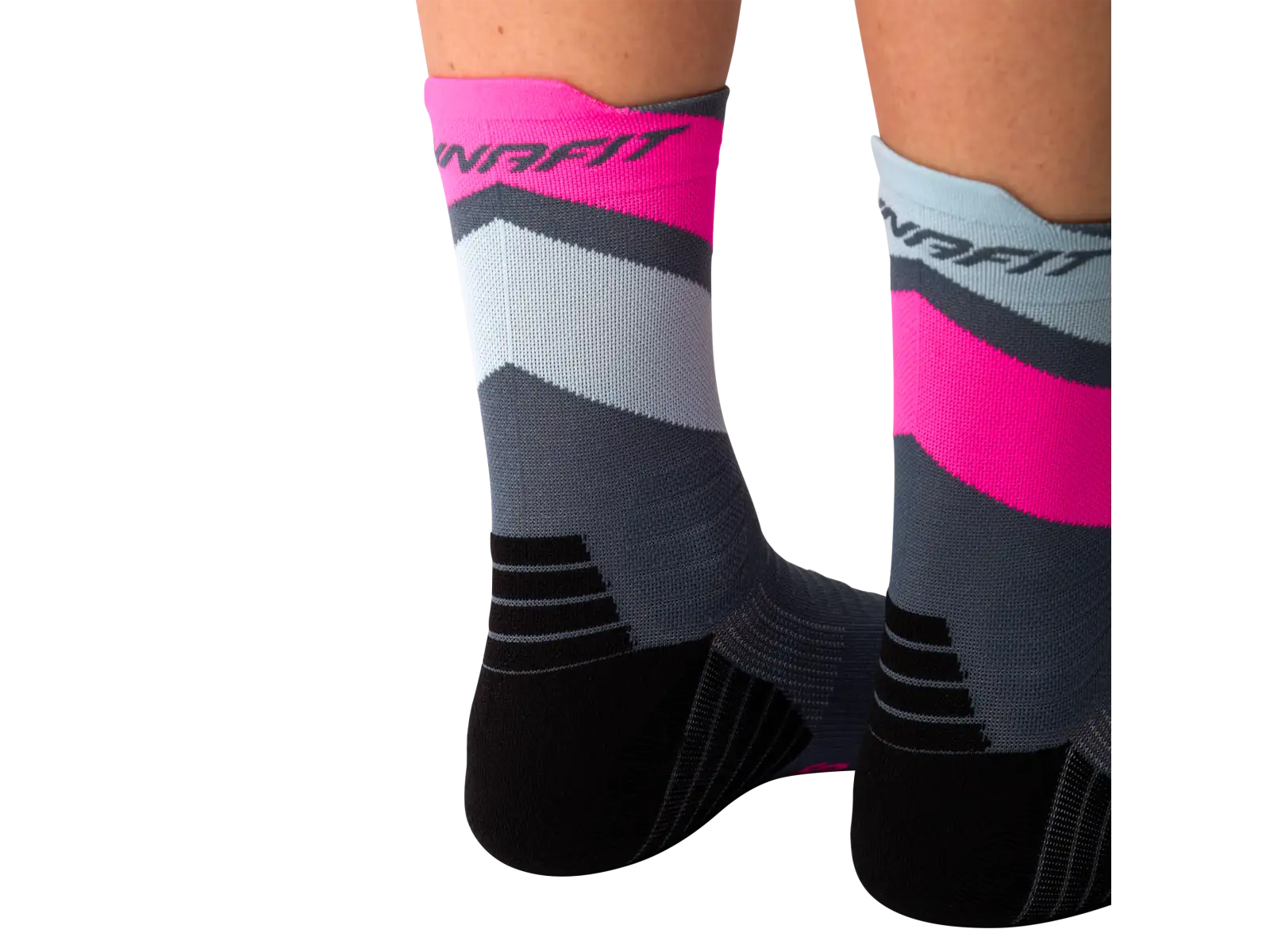 Dynafit Ultra Mid running socks Cinder/Pink Glo
