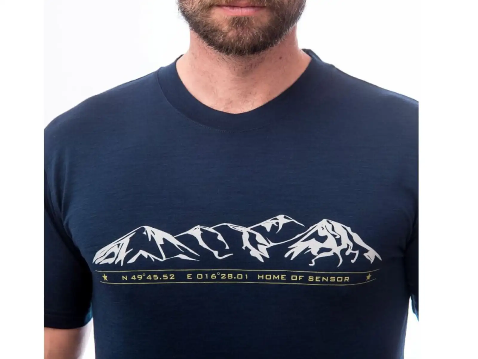 Sensor Merino Active PT Mountains men's t-shirt short sleeve Deep Blue