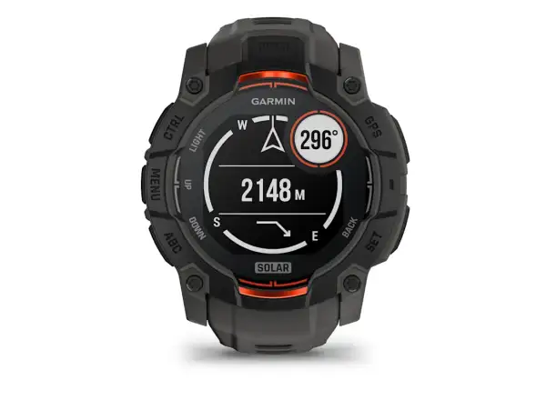 Garmin Instinct 3 Solar 50 mm smart watch Black/Charcoal strap