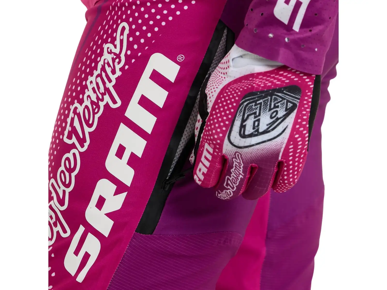 Troy Lee Designs x SRAM Sprint men's pants Radioscape Fuchsia