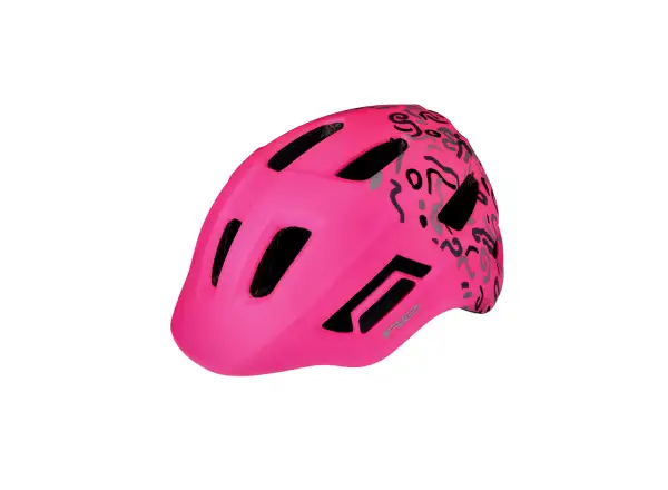 R2 Pulse kids cycling helmet neon pink/gray