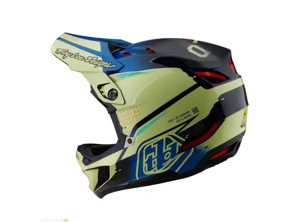Troy Lee Designs D4 Composite Drip full-face helmet Glo Yellow