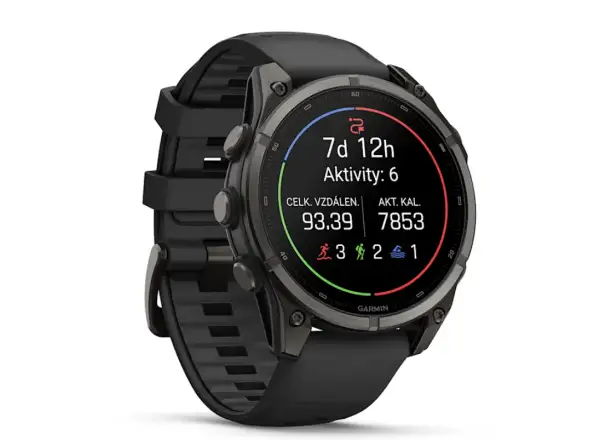 Garmin Fénix 9 – 47 mm smartwatch Carbon gray DLC Titanium/Black