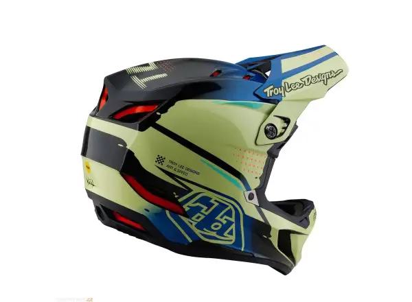 Troy Lee Designs D4 Composite Drip full-face helmet Glo Yellow