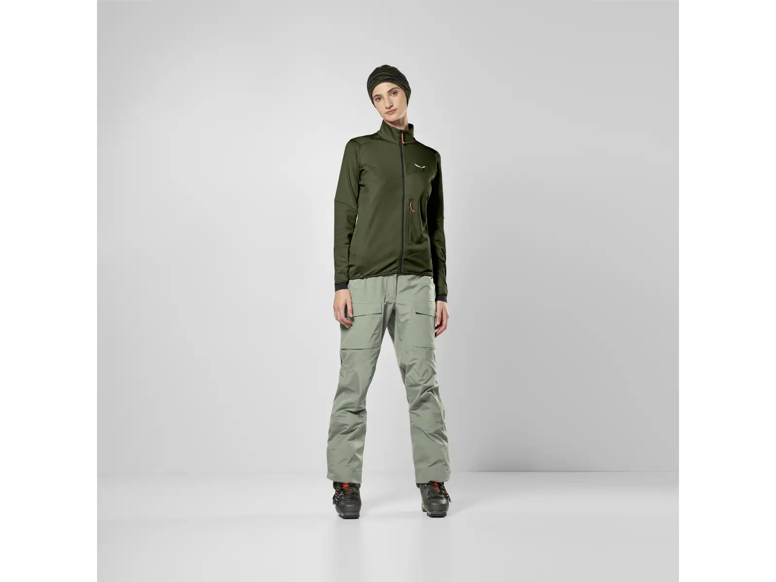 Salewa Sella Crevasse women's sweatshirt Dark Olive