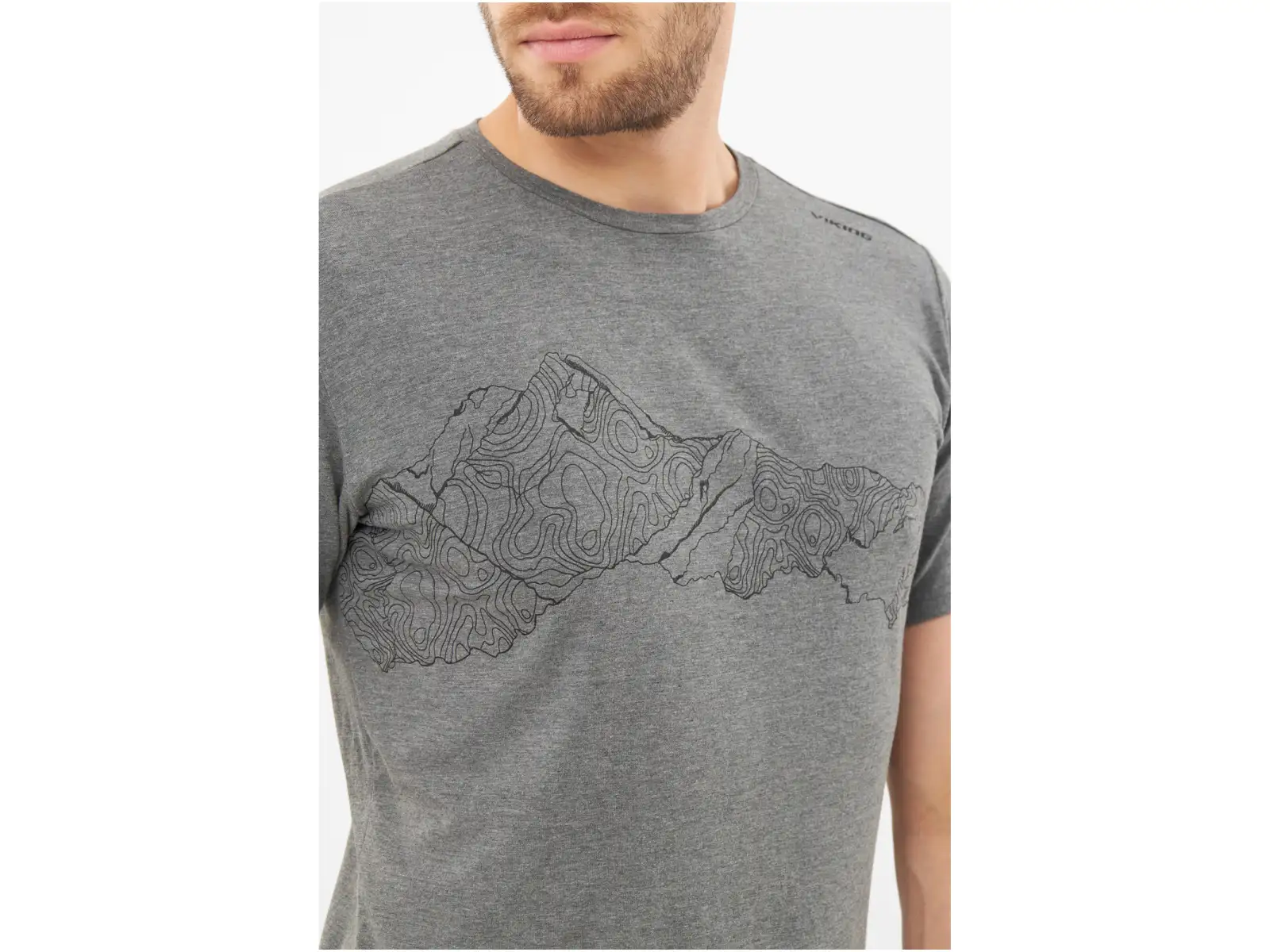 Viking Lako men's T-shirt short sleeve dark grey