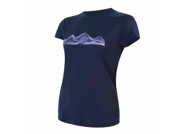 Sensor Merino Active PT Mountains women's T-shirt short sleeve Deep Blue