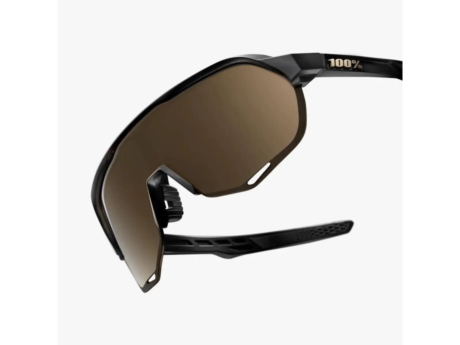 100% S2 Sports Matte Black/Soft Gold Sunglasses