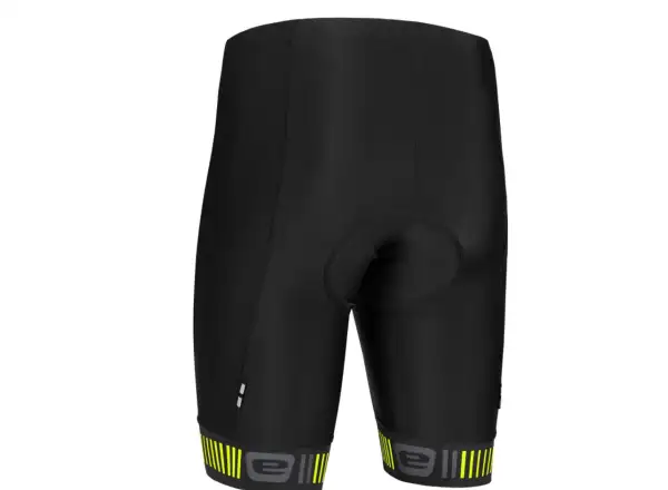 Etape Elite men's shorts with pad black/yellow fluo