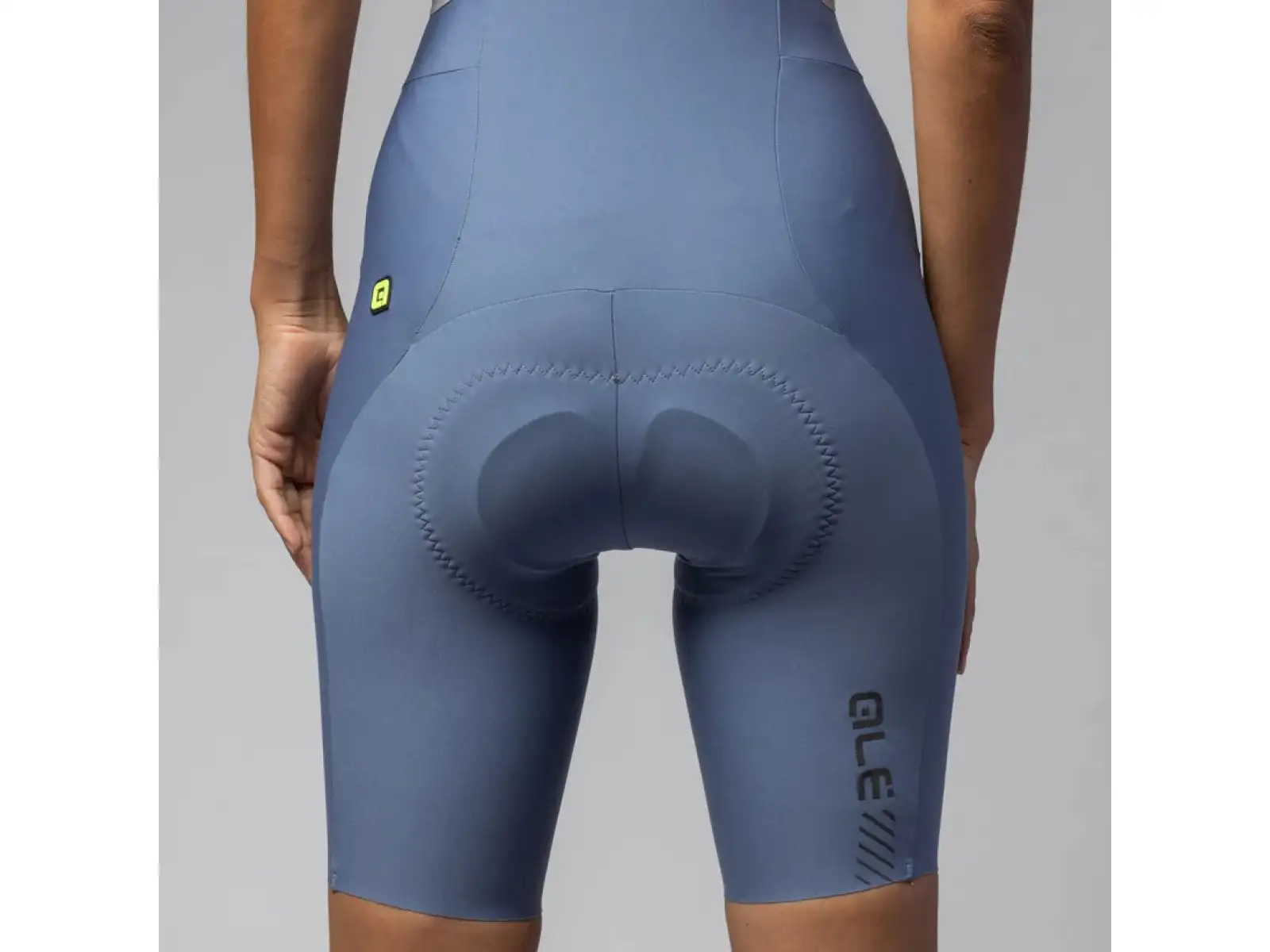 Alé PR-E Master 2.0 women's shorts with padding and braces Steel Blue