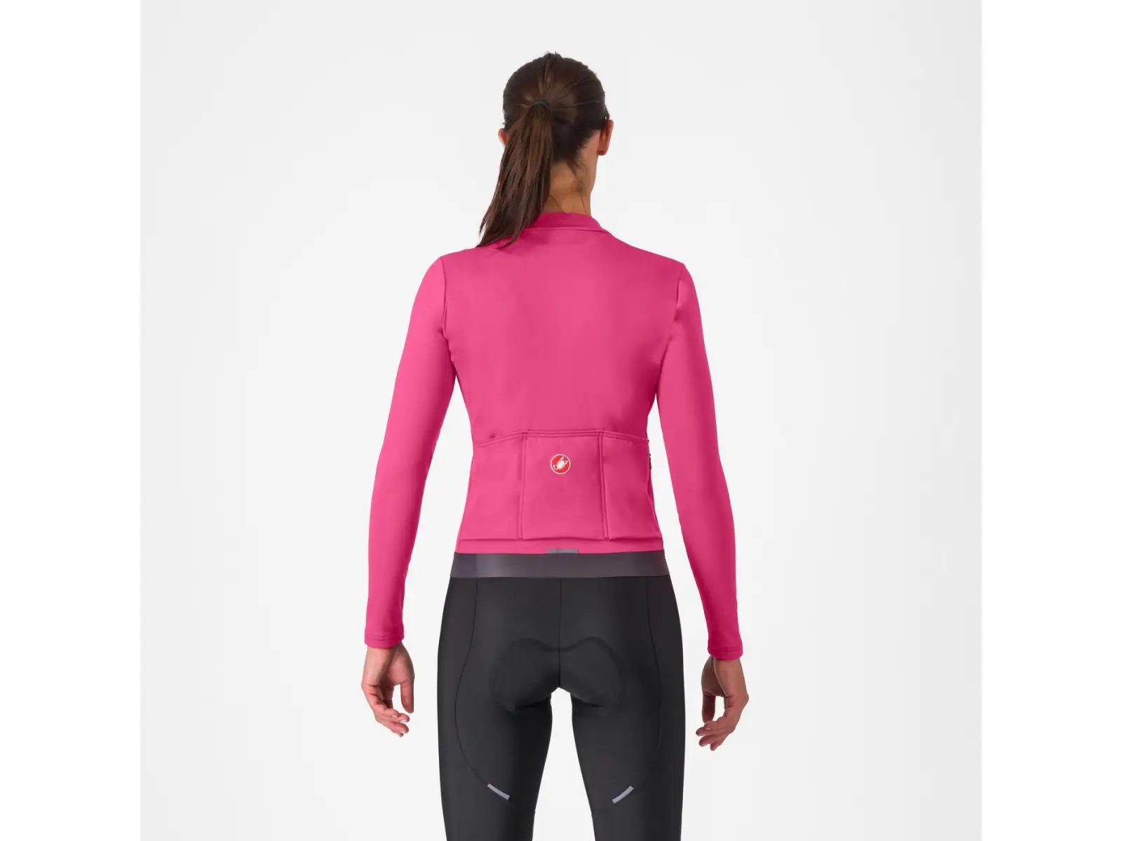 Castelli Espresso Thermal women's jersey Violet Pink/Dark Gray