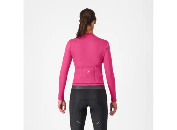 Castelli Espresso Thermal women's jersey Violet Pink/Dark Gray