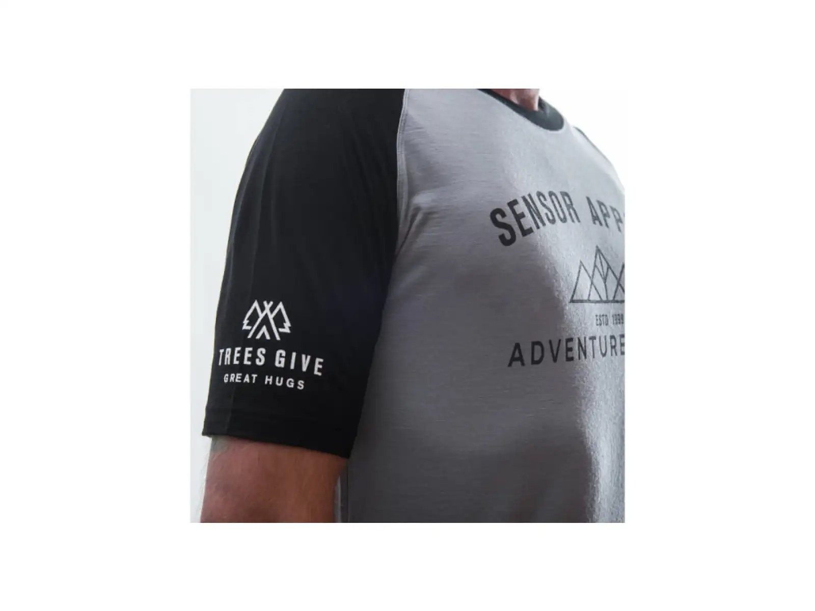 Sensor Merino Active Pt Adventure men's T-shirt short sleeve grey/black