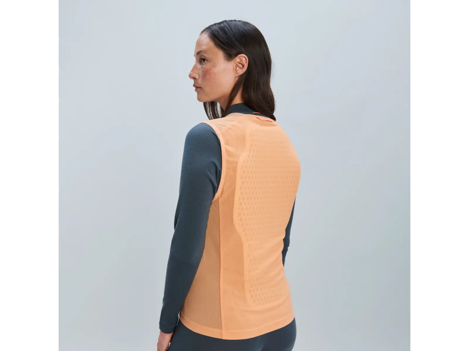 POC VPD Air Vest women's protective vest Apricot Sunstone