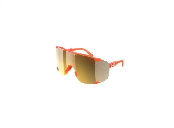 POC Devour + sunglasses Fluorescent Orange Translucent/Clarity Road/Partly Sunny Gold
