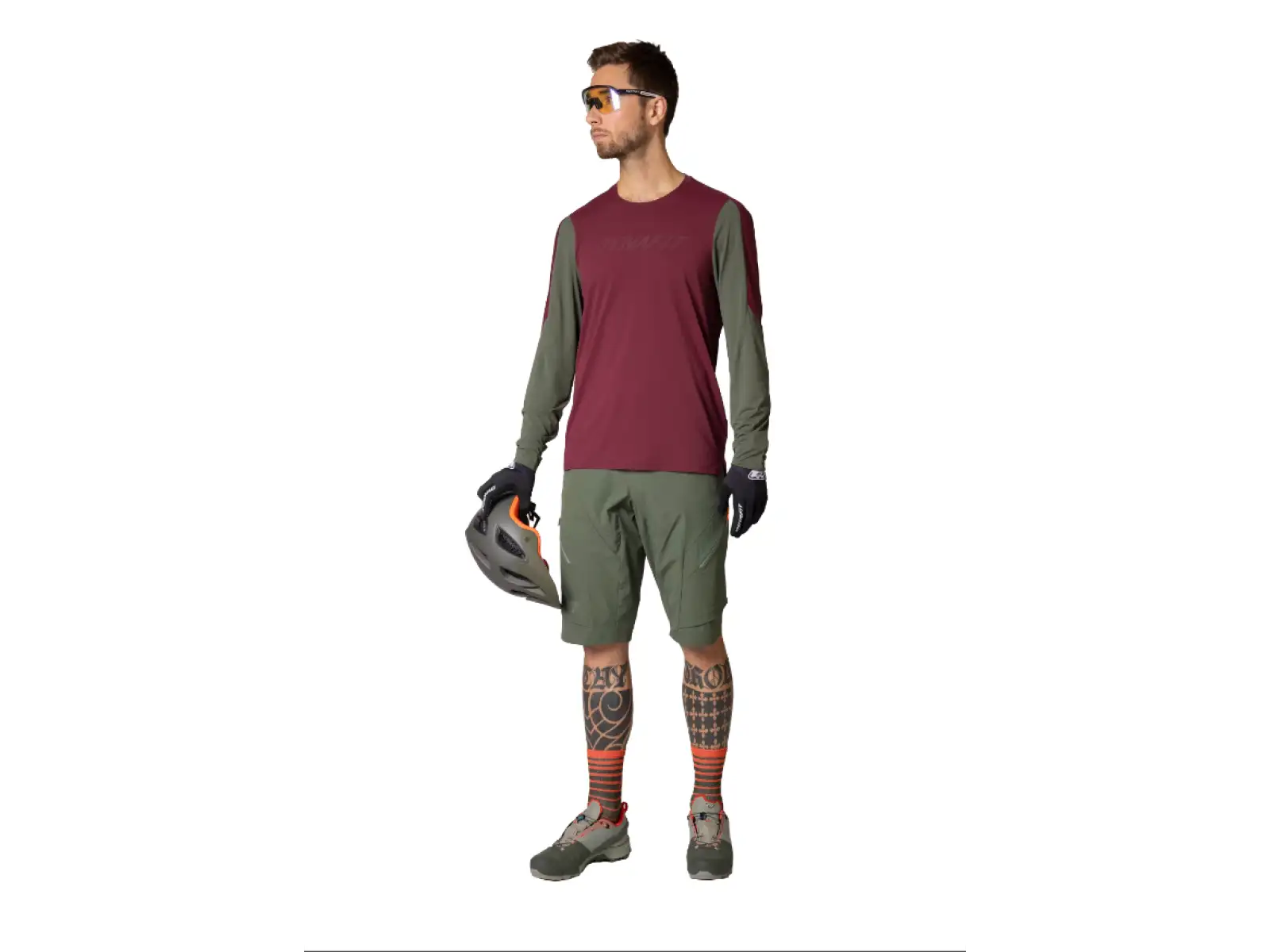 Dynafit Ride men's jersey long sleeve Burgundy