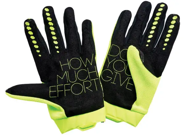 100% Geomatic Gloves Men Fluo Yellow