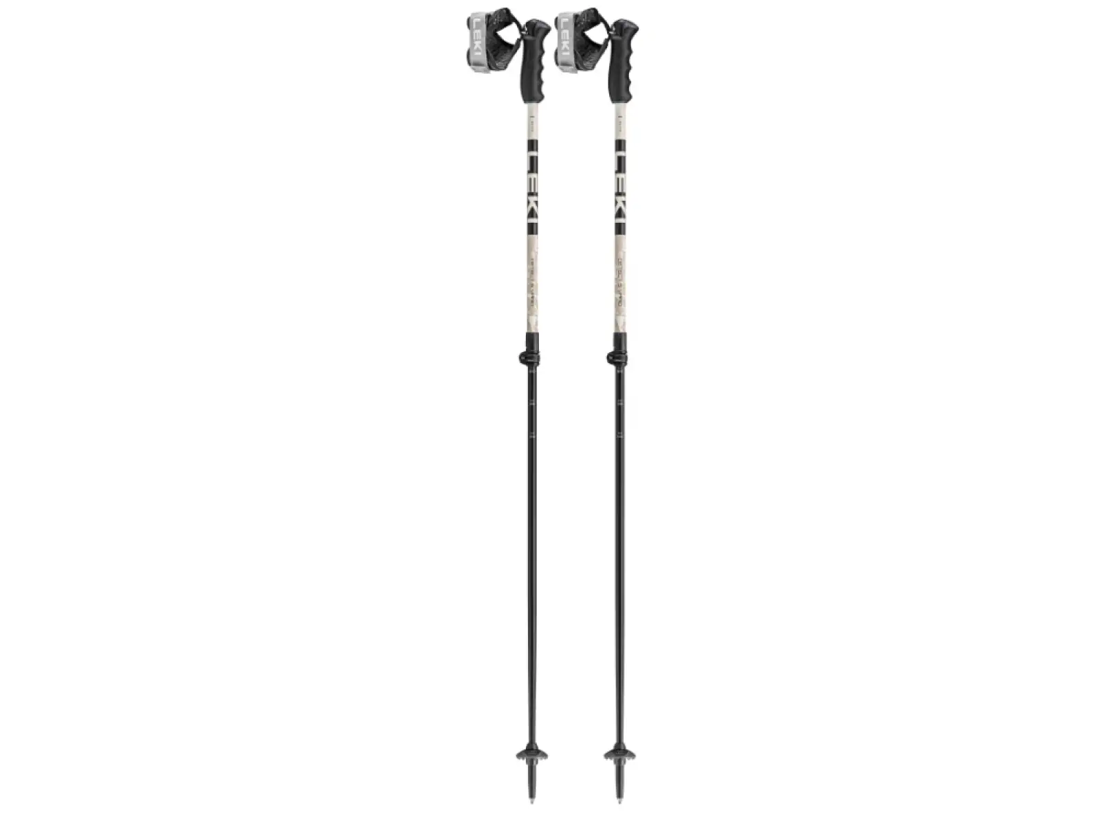 Leki Detect S Vario alpine poles Warm Grey Light/Warm Grey Dark/Black