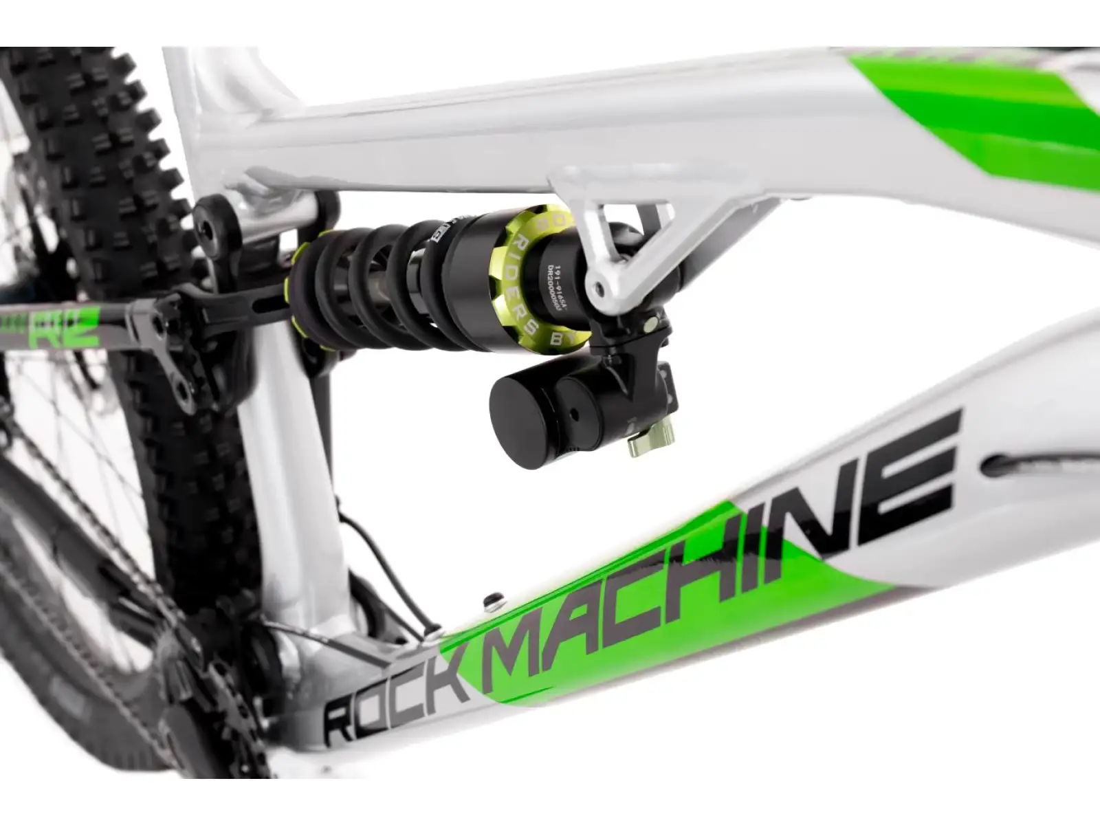 Rock Machine Blizzard 90-297 RZ Silver/Green full suspension mountain bike