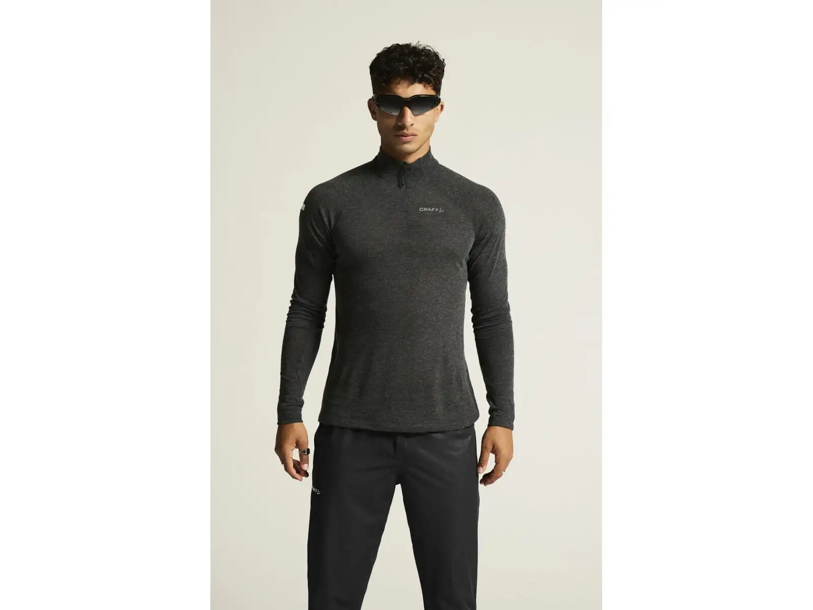 Craft ADV SubZ Wool men's running shirt long sleeve black
