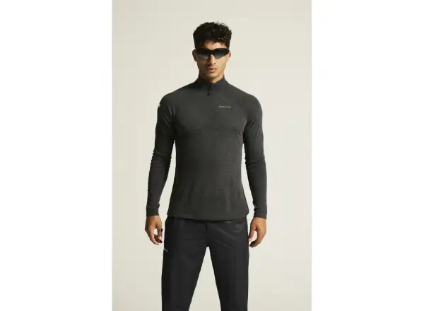 Craft ADV SubZ Wool men's running shirt long sleeve black