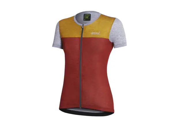 Dotout Glory women's  jersey short sleeve Dark Red/Melange Light Grey