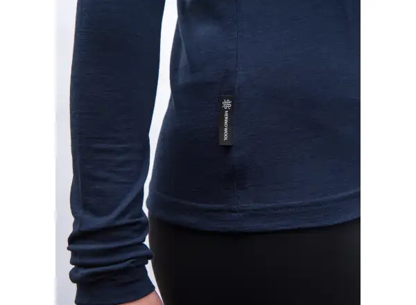 Sensor Merino Active Songbirds women's long sleeve shirt Deep Blue