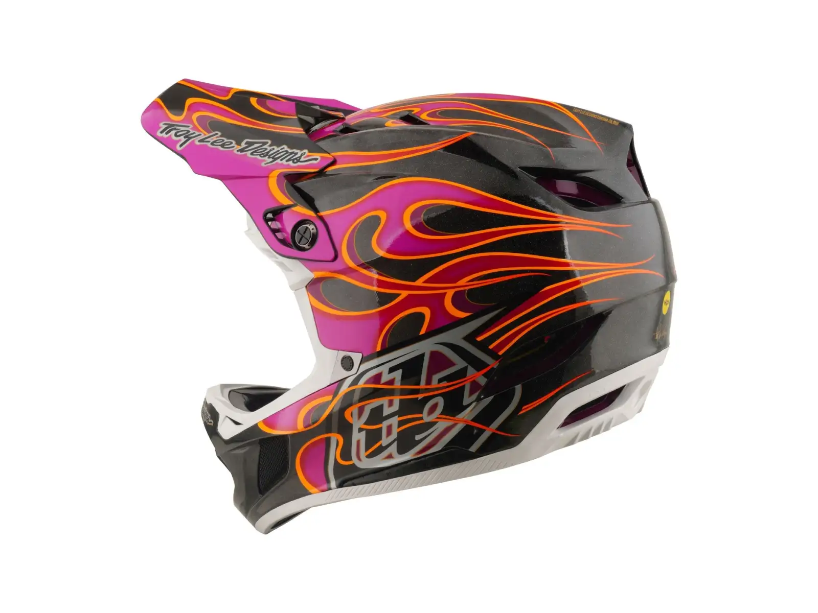 Troy Lee Designs D4 Carbon MIPS helmet Torched Carbn/Magenta