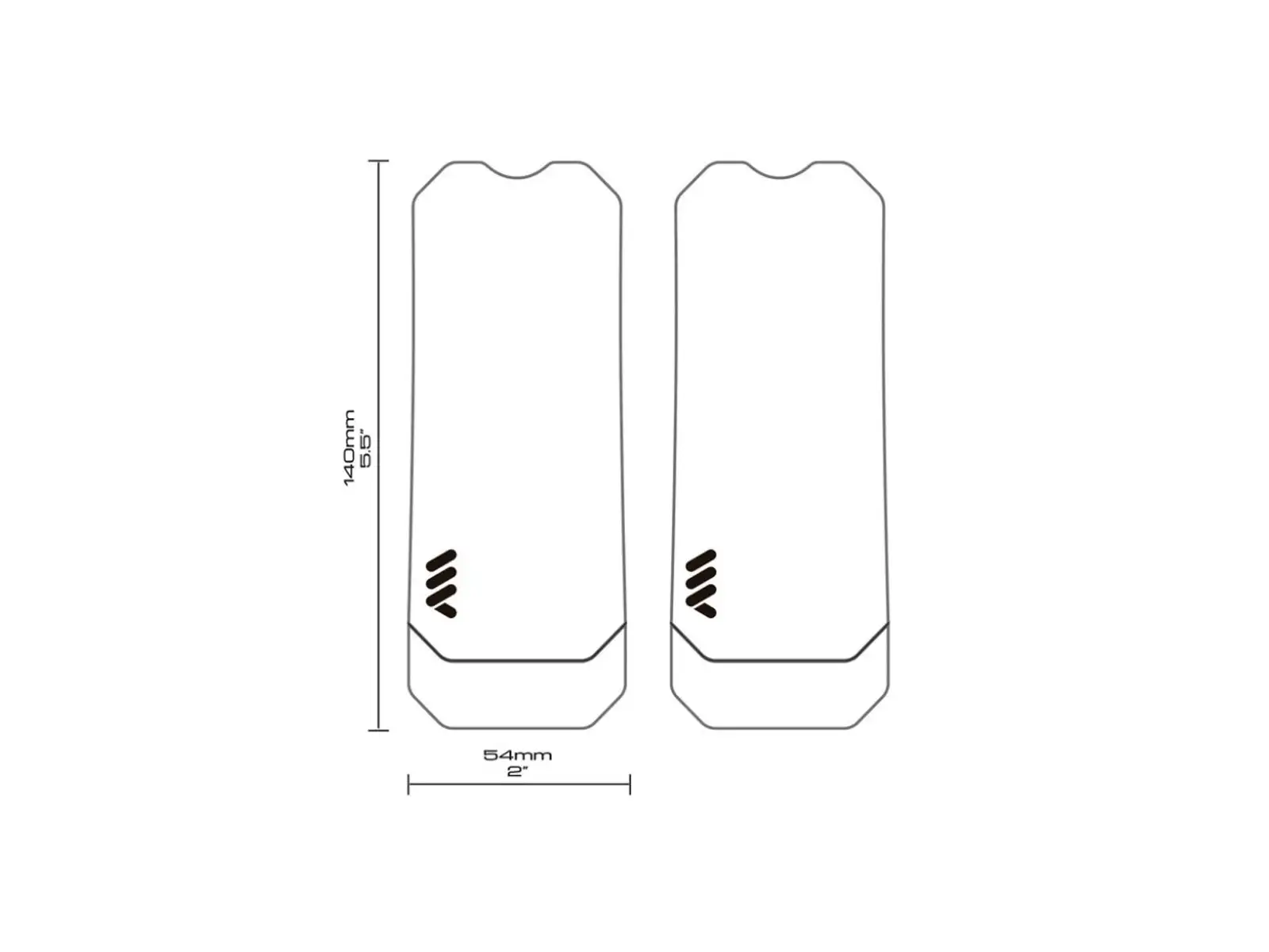 All Mountain Style protective decals for cranks Black/Silver
