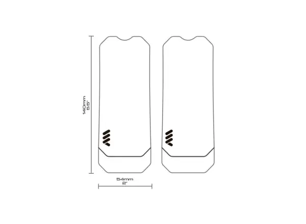 All Mountain Style protective decals for cranks Black/Silver